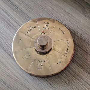 1960's Brass Executive Decision Maker Desk Accessory